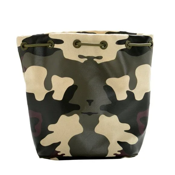 Burberry Women's "Phoebe" Cotton & Leather Camouflage Pouch Bag